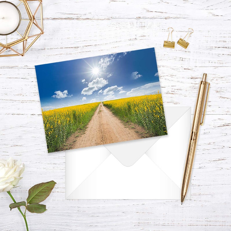 Canopy Street Beautiful Scenery Generic Note Card Pack / 24 Nature Greeting Cards With White Envelopes / 6 Breathtaking Outdoor Scenery Designs / 4 5/8" x 6 1/4" All Occasion Sympathy Cards - Image 4
